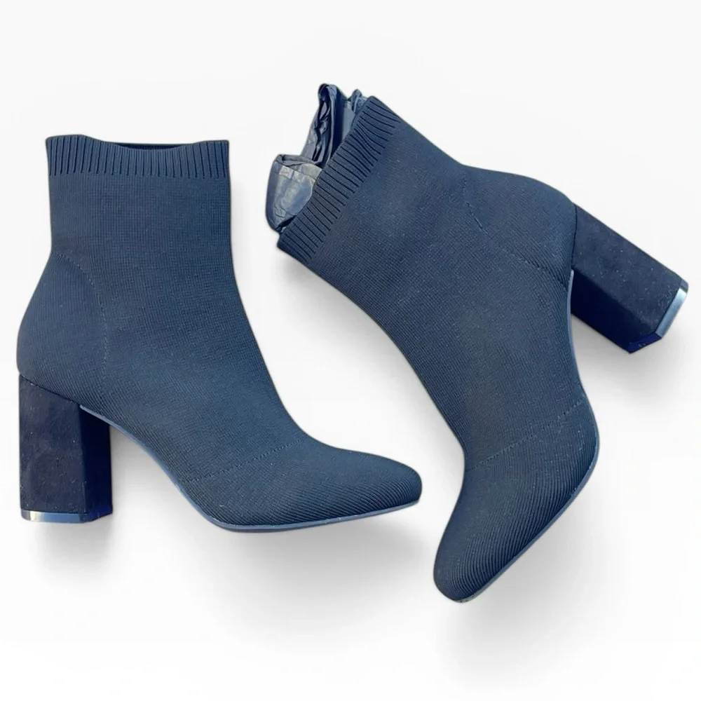 Eileen Fisher Spell Street Stretch Heeled Booties, Size‎ 7.5, EUC